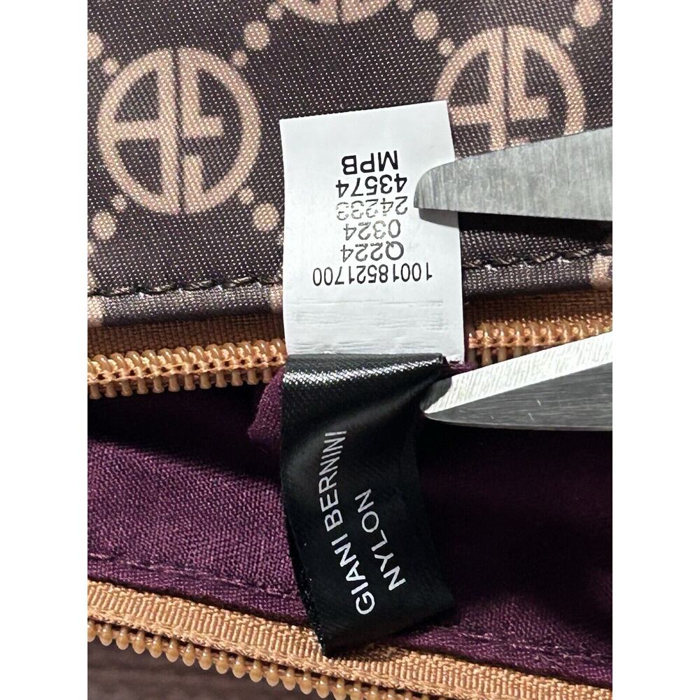 GIANI BERNINI logo nylon North South small crossbody bag - Chocolate brown - Picture 11 of 16